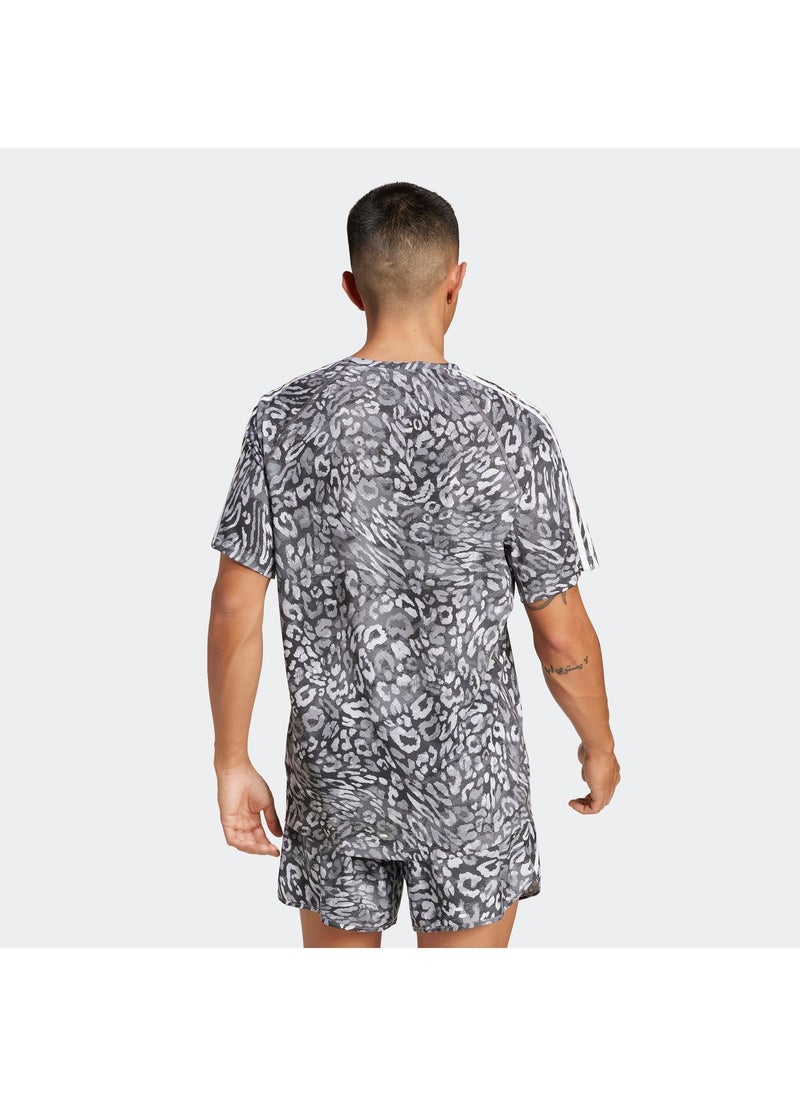 اديداس تيشيرت كلايماكول بثلاث خطوط لامتلاك الجري - Image 2